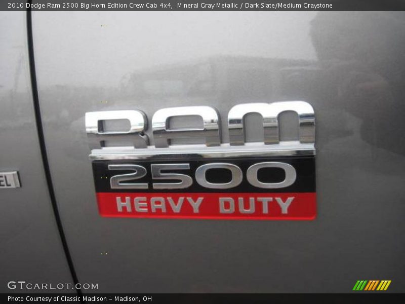 Mineral Gray Metallic / Dark Slate/Medium Graystone 2010 Dodge Ram 2500 Big Horn Edition Crew Cab 4x4