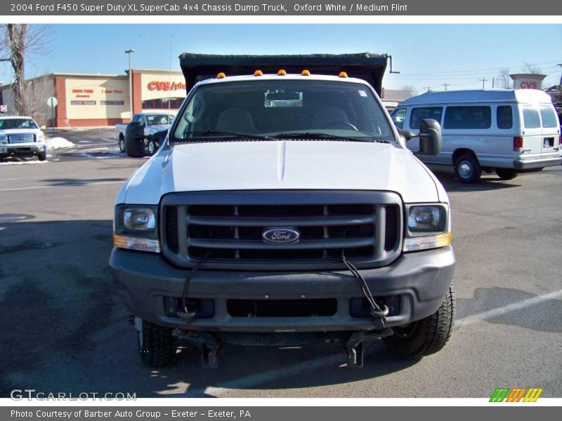 Oxford White / Medium Flint 2004 Ford F450 Super Duty XL SuperCab 4x4 Chassis Dump Truck