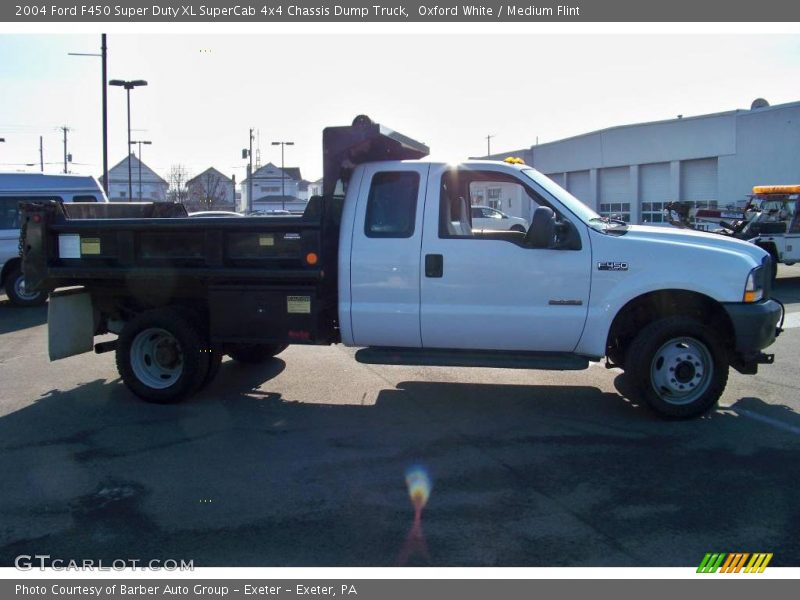 Oxford White / Medium Flint 2004 Ford F450 Super Duty XL SuperCab 4x4 Chassis Dump Truck