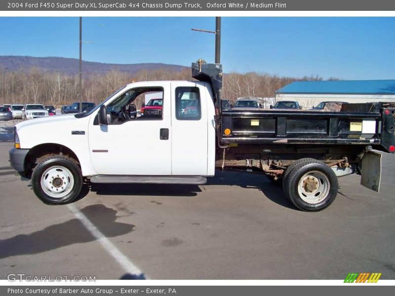 Oxford White / Medium Flint 2004 Ford F450 Super Duty XL SuperCab 4x4 Chassis Dump Truck