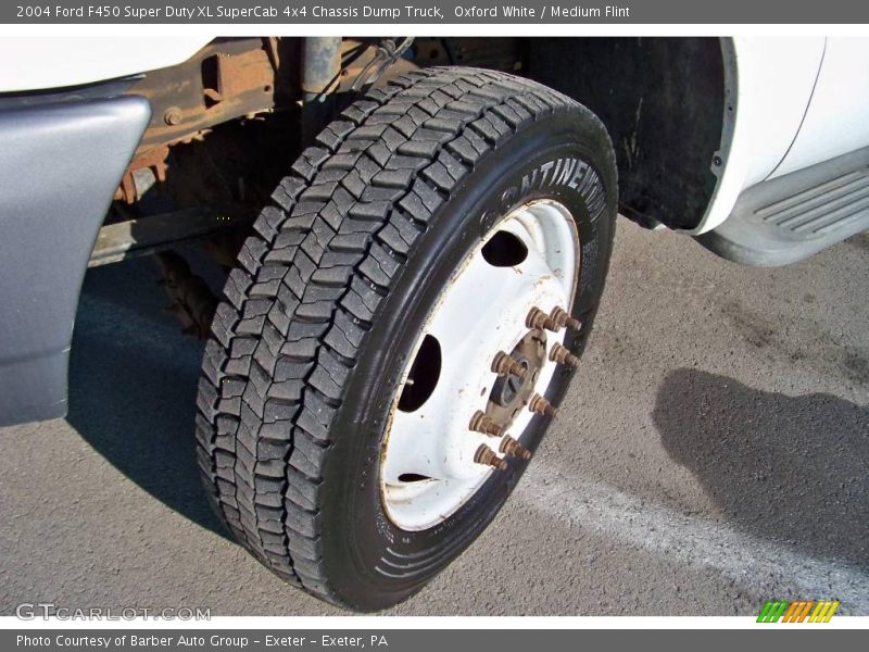 Oxford White / Medium Flint 2004 Ford F450 Super Duty XL SuperCab 4x4 Chassis Dump Truck