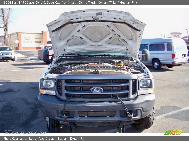 Oxford White / Medium Flint 2004 Ford F450 Super Duty XL SuperCab 4x4 Chassis Dump Truck