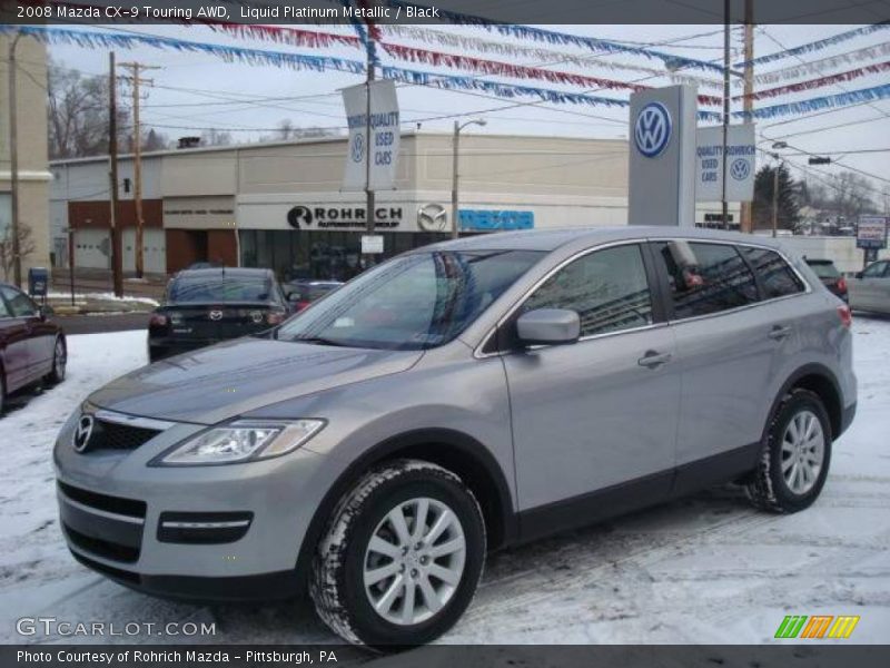 Liquid Platinum Metallic / Black 2008 Mazda CX-9 Touring AWD