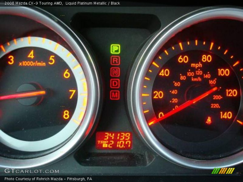 Liquid Platinum Metallic / Black 2008 Mazda CX-9 Touring AWD