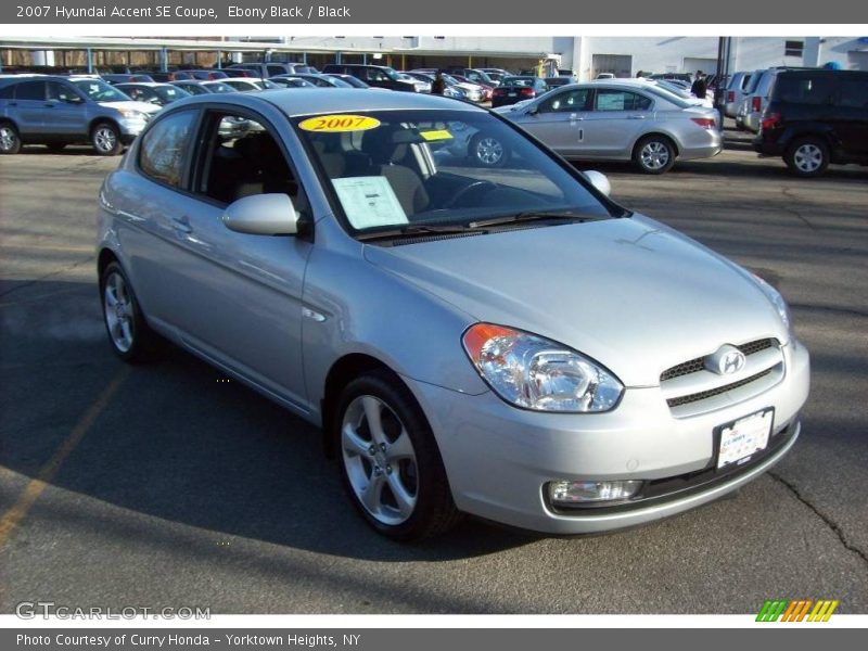 Ebony Black / Black 2007 Hyundai Accent SE Coupe