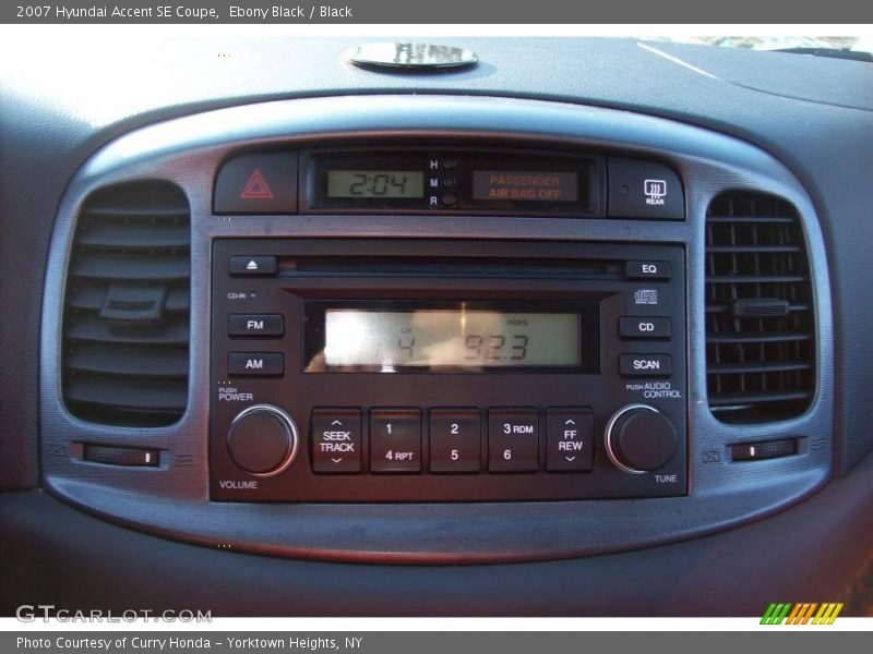 Ebony Black / Black 2007 Hyundai Accent SE Coupe