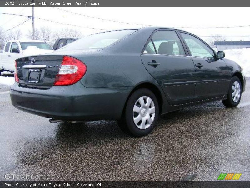 Aspen Green Pearl / Taupe 2002 Toyota Camry LE