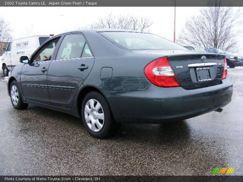 Aspen Green Pearl / Taupe 2002 Toyota Camry LE