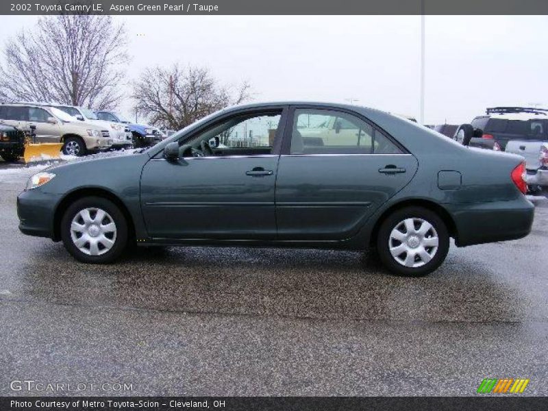 Aspen Green Pearl / Taupe 2002 Toyota Camry LE
