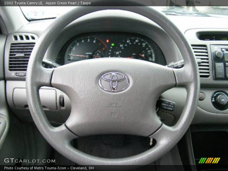 Aspen Green Pearl / Taupe 2002 Toyota Camry LE