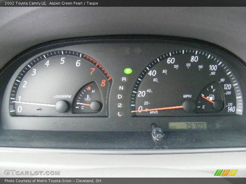 Aspen Green Pearl / Taupe 2002 Toyota Camry LE