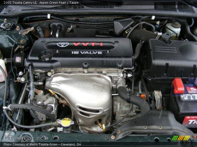 Aspen Green Pearl / Taupe 2002 Toyota Camry LE