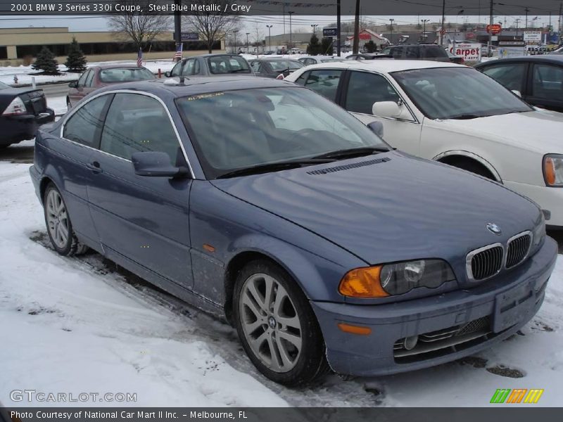 Steel Blue Metallic / Grey 2001 BMW 3 Series 330i Coupe
