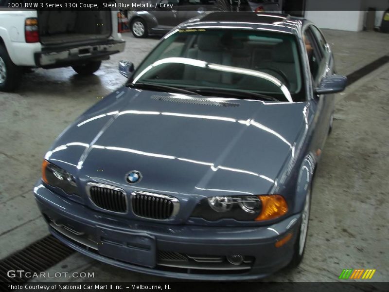 Steel Blue Metallic / Grey 2001 BMW 3 Series 330i Coupe