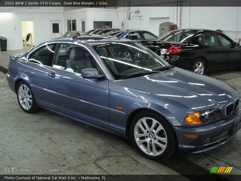 Steel Blue Metallic / Grey 2001 BMW 3 Series 330i Coupe