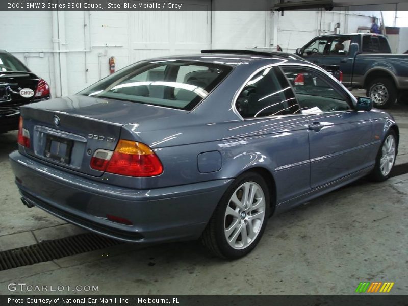 Steel Blue Metallic / Grey 2001 BMW 3 Series 330i Coupe