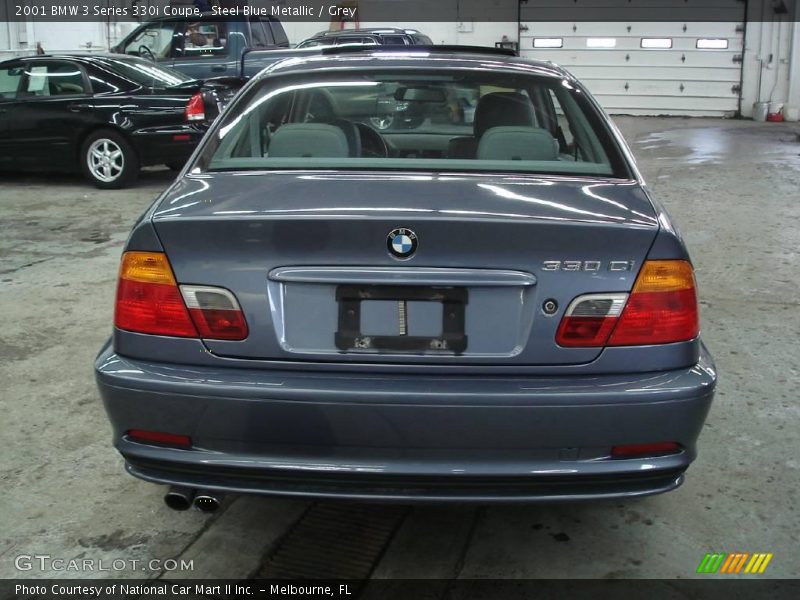 Steel Blue Metallic / Grey 2001 BMW 3 Series 330i Coupe