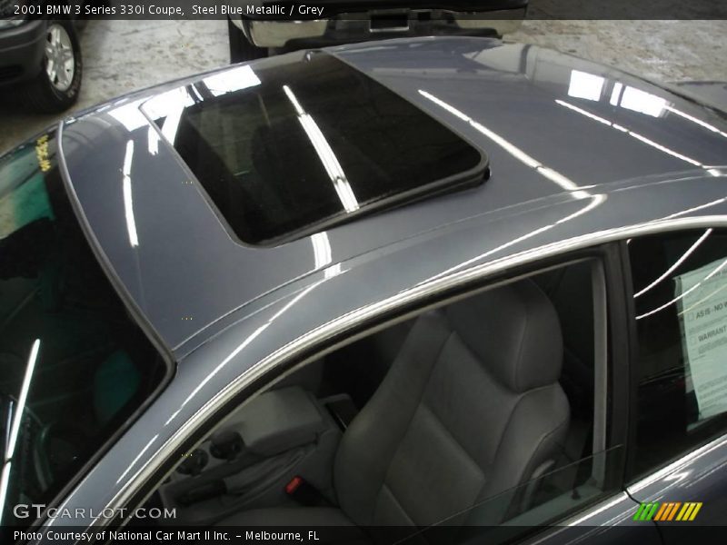 Steel Blue Metallic / Grey 2001 BMW 3 Series 330i Coupe