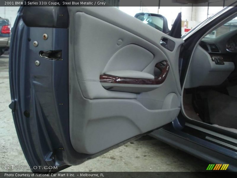 Steel Blue Metallic / Grey 2001 BMW 3 Series 330i Coupe