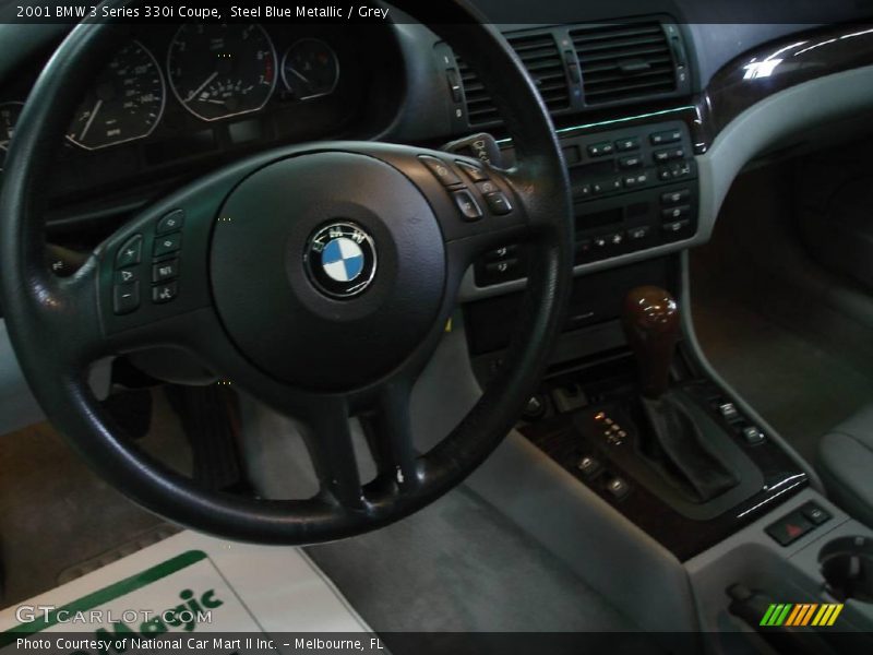 Steel Blue Metallic / Grey 2001 BMW 3 Series 330i Coupe