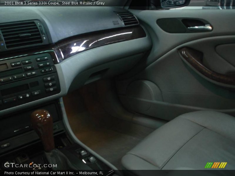 Steel Blue Metallic / Grey 2001 BMW 3 Series 330i Coupe