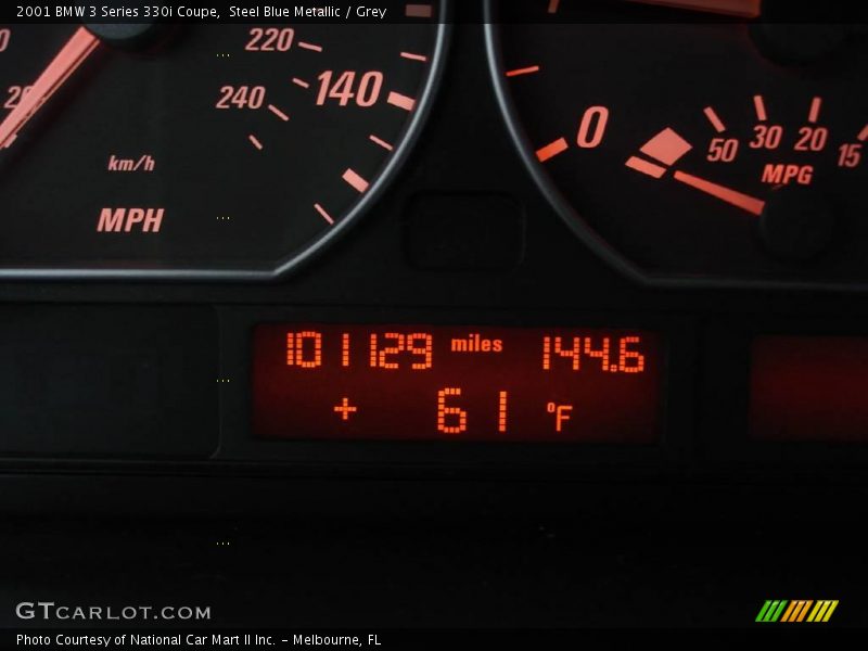 Steel Blue Metallic / Grey 2001 BMW 3 Series 330i Coupe