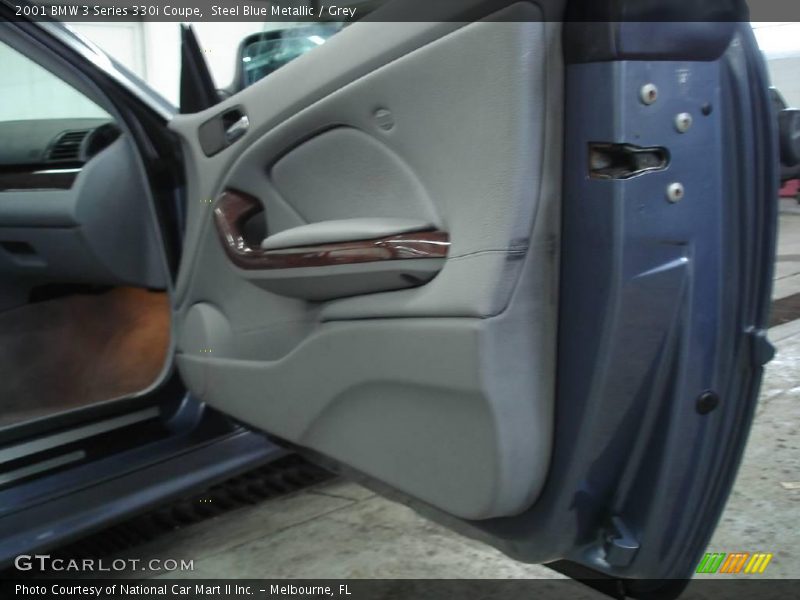 Steel Blue Metallic / Grey 2001 BMW 3 Series 330i Coupe