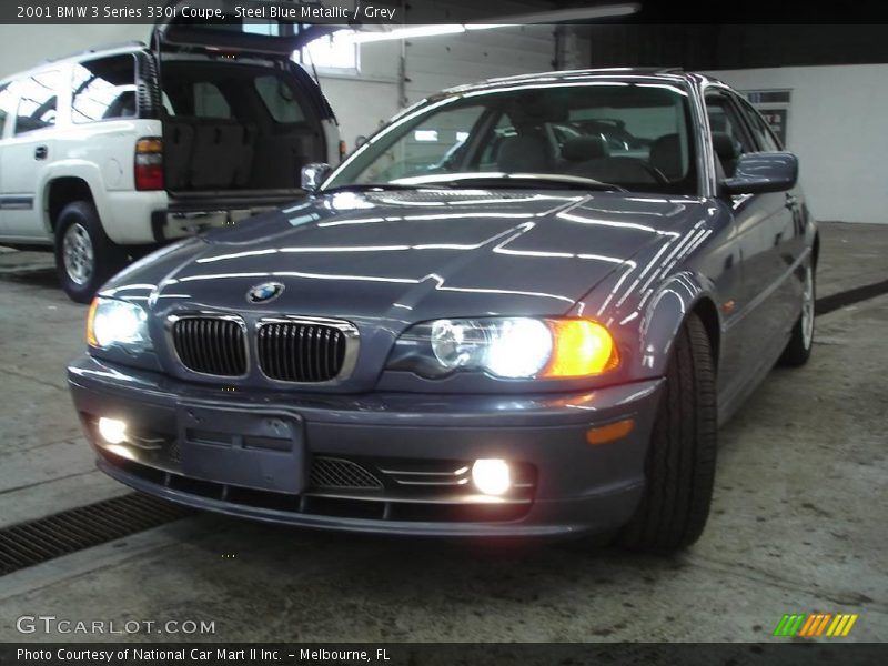 Steel Blue Metallic / Grey 2001 BMW 3 Series 330i Coupe
