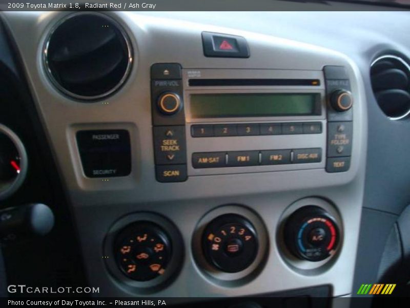 Radiant Red / Ash Gray 2009 Toyota Matrix 1.8