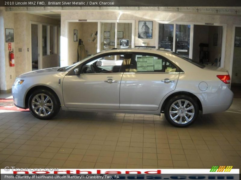 Brilliant Silver Metallic / Dark Charcoal 2010 Lincoln MKZ FWD