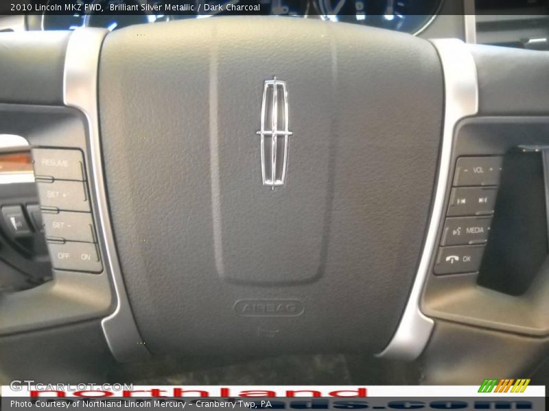Brilliant Silver Metallic / Dark Charcoal 2010 Lincoln MKZ FWD