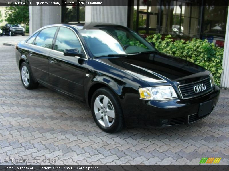 Brilliant Black / Platinum 2003 Audi A6 3.0 quattro Sedan