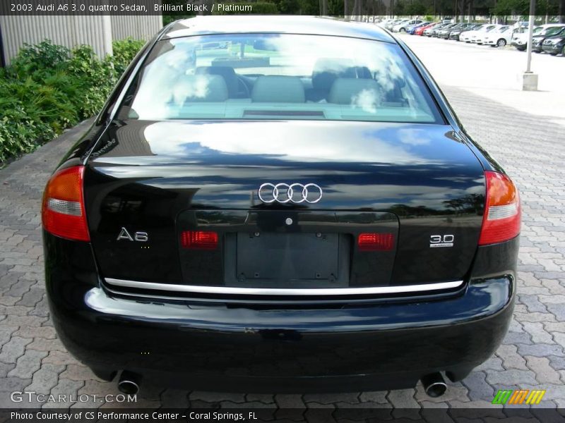 Brilliant Black / Platinum 2003 Audi A6 3.0 quattro Sedan