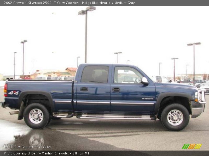 Indigo Blue Metallic / Medium Gray 2002 Chevrolet Silverado 2500 LT Crew Cab 4x4