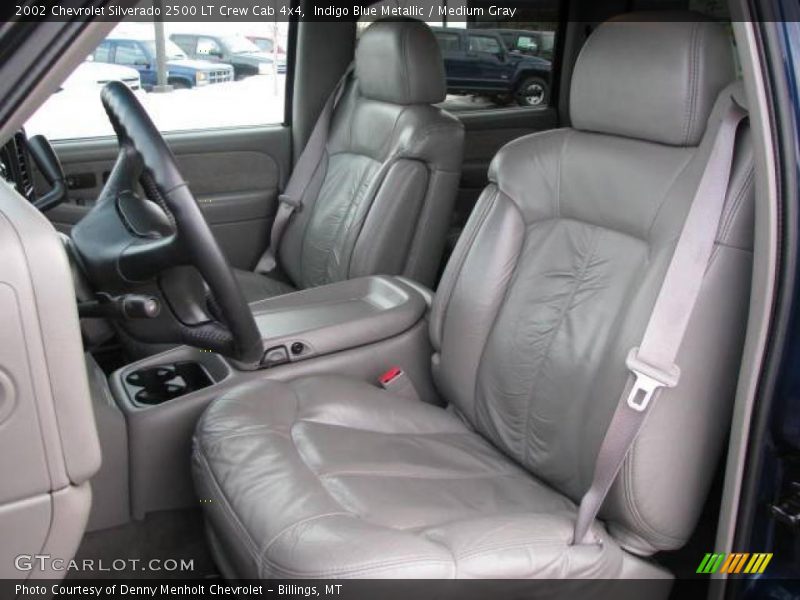 Indigo Blue Metallic / Medium Gray 2002 Chevrolet Silverado 2500 LT Crew Cab 4x4