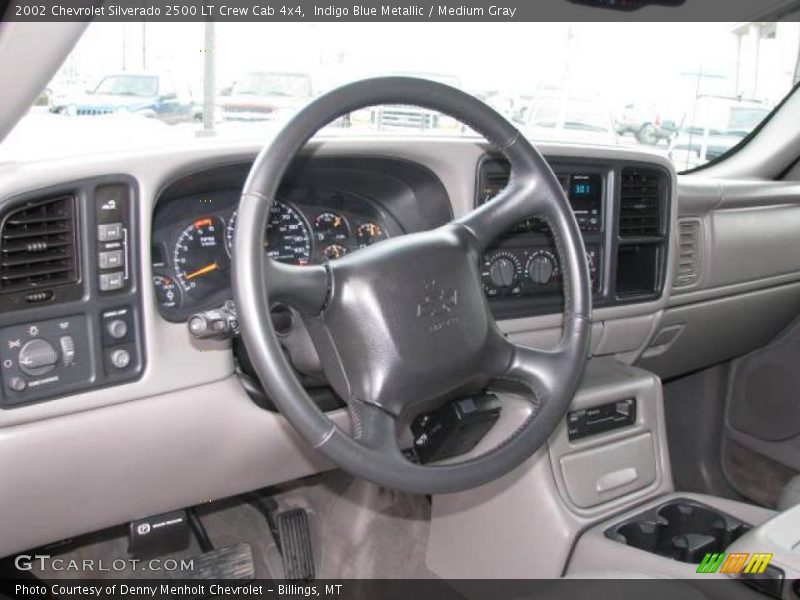 Indigo Blue Metallic / Medium Gray 2002 Chevrolet Silverado 2500 LT Crew Cab 4x4