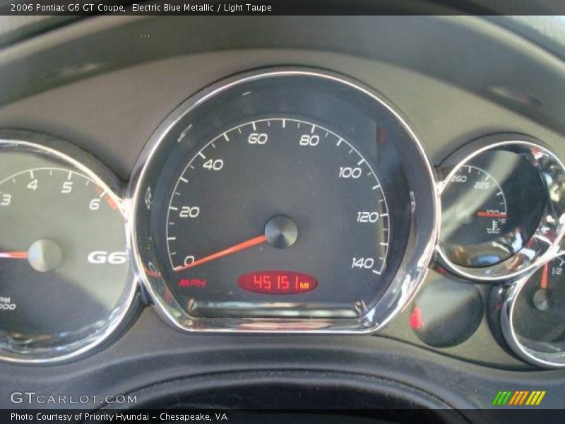 Electric Blue Metallic / Light Taupe 2006 Pontiac G6 GT Coupe