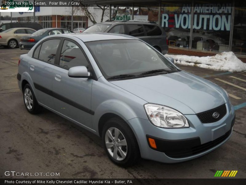 Polar Blue / Gray 2009 Kia Rio LX Sedan