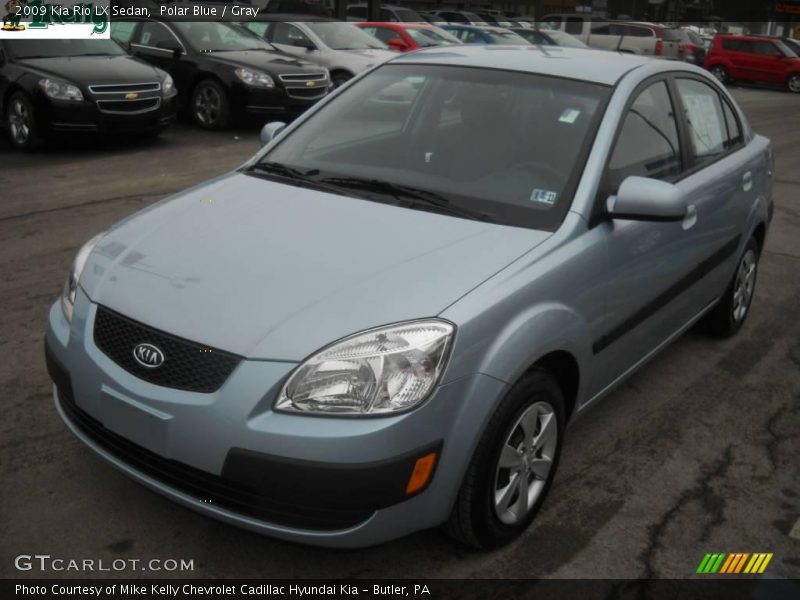Polar Blue / Gray 2009 Kia Rio LX Sedan