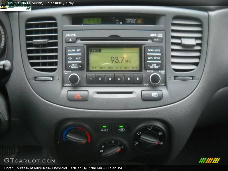 Polar Blue / Gray 2009 Kia Rio LX Sedan