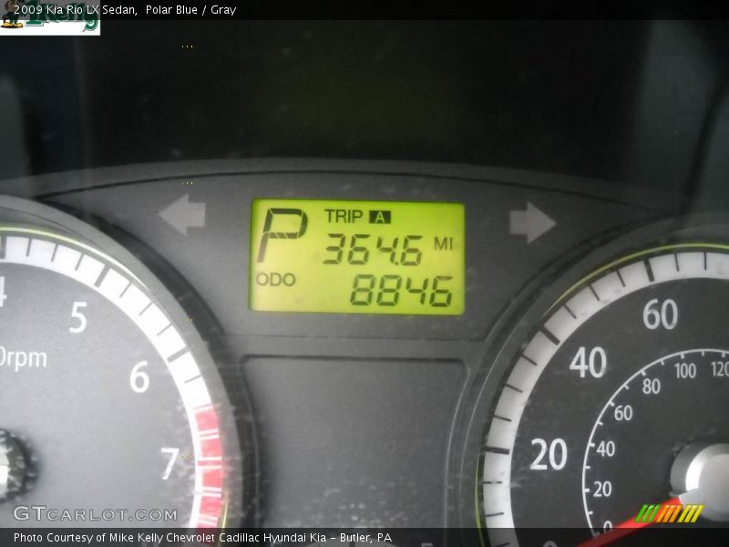 Polar Blue / Gray 2009 Kia Rio LX Sedan