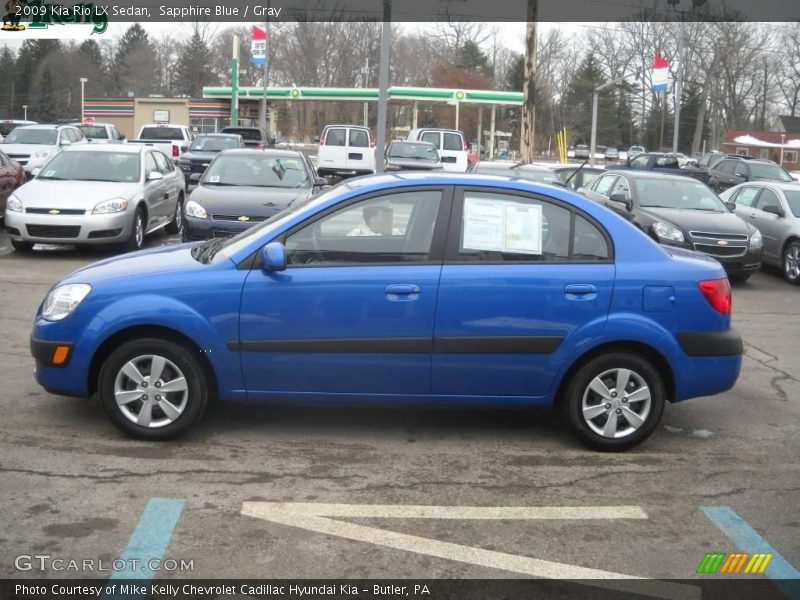 Sapphire Blue / Gray 2009 Kia Rio LX Sedan