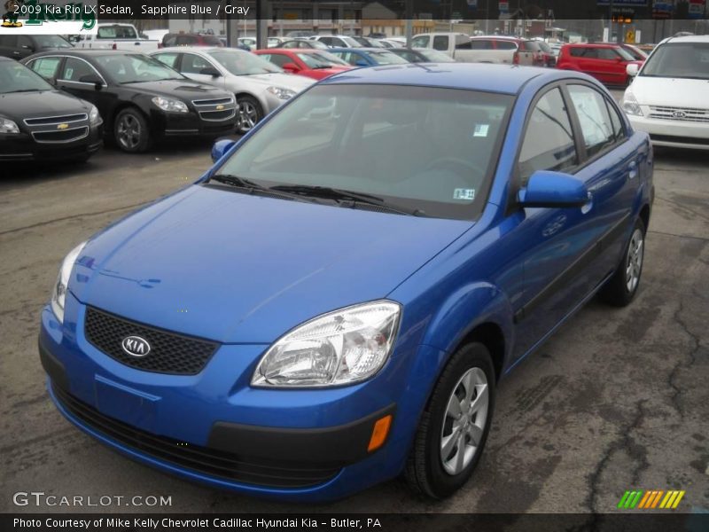 Sapphire Blue / Gray 2009 Kia Rio LX Sedan