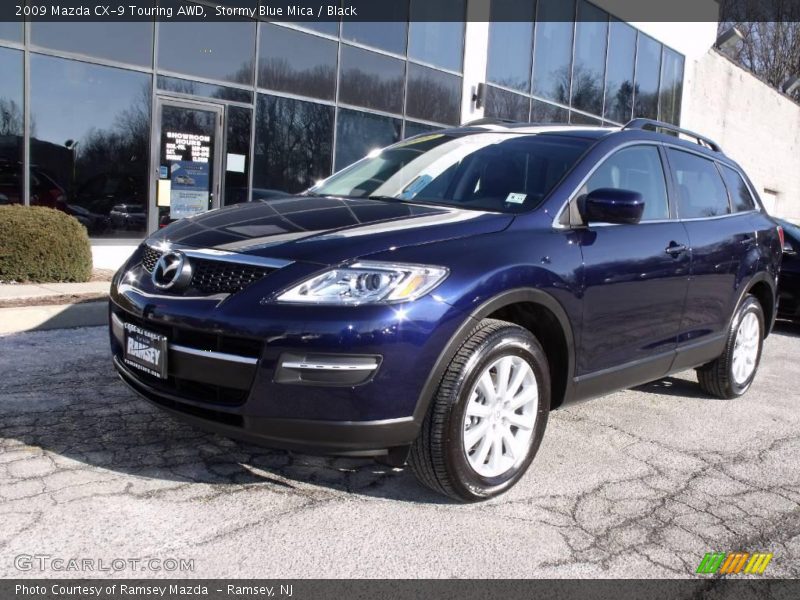 Stormy Blue Mica / Black 2009 Mazda CX-9 Touring AWD