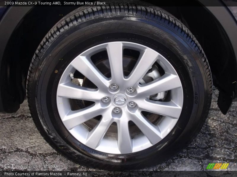 Stormy Blue Mica / Black 2009 Mazda CX-9 Touring AWD