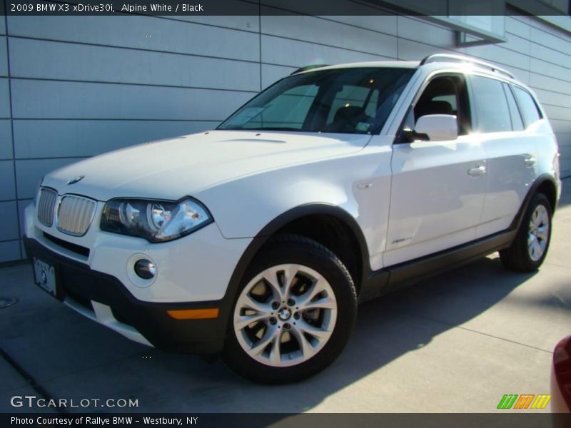 Alpine White / Black 2009 BMW X3 xDrive30i