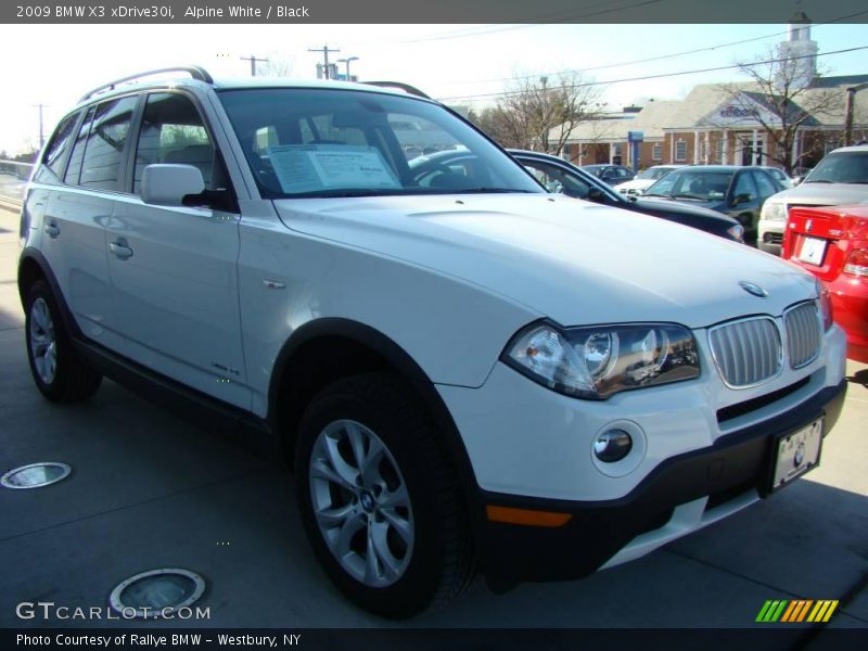 Alpine White / Black 2009 BMW X3 xDrive30i
