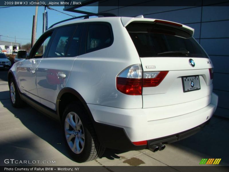 Alpine White / Black 2009 BMW X3 xDrive30i