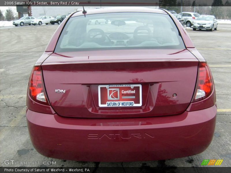 Berry Red / Gray 2006 Saturn ION 3 Sedan