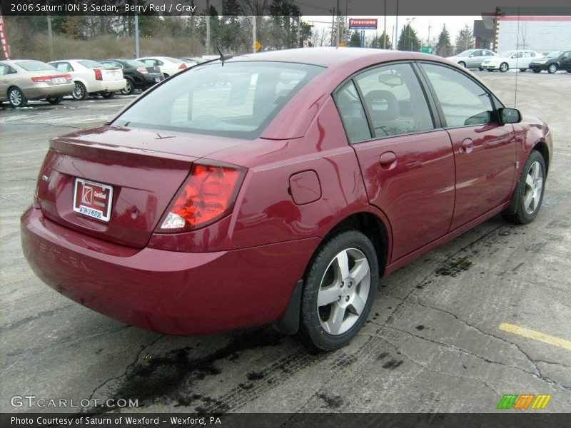 Berry Red / Gray 2006 Saturn ION 3 Sedan